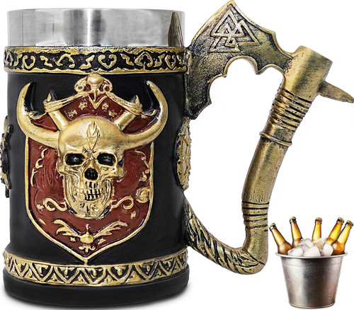 Boccale vichingo tazza teschio - boccale,