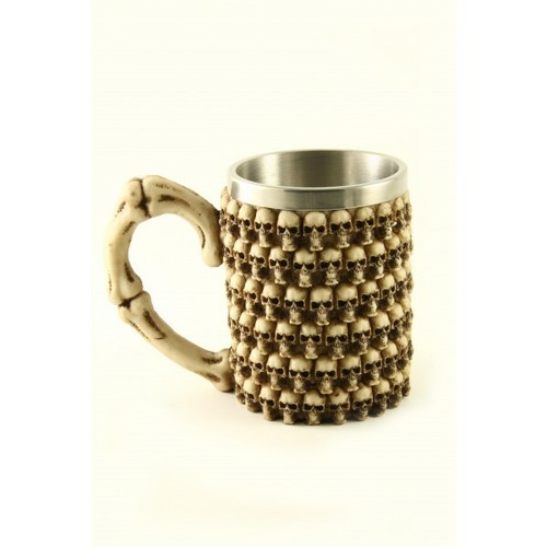 Tazza resina con teschio - in,