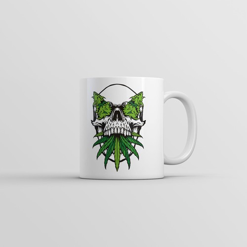 Tazza cannabis teschio - tazza,