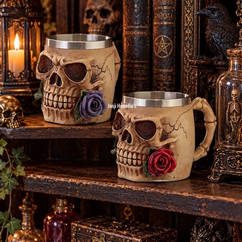Skull tankard beer - mug, gothic