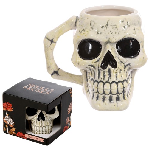 Tazza testa teschio - testa, 3d